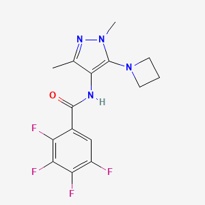 N-[5-(azetidin-1-yl)-1,3-dimethylpyrazol-4-yl]-2,3,4,5-tetrafluorobenzamide