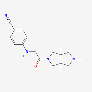 4-[[2-(2,3a,6a-Trimethyl-1,3,4,6-tetrahydropyrrolo[3,4-c]pyrrol-5-yl)-2-oxoethyl]amino]benzonitrile