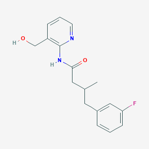 4-(3-fluorophenyl)-N-[3-(hydroxymethyl)pyridin-2-yl]-3-methylbutanamide