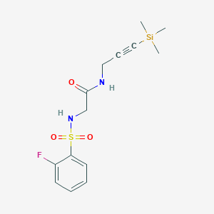 2-[(2-fluorophenyl)sulfonylamino]-N-(3-trimethylsilylprop-2-ynyl)acetamide