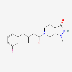 6-[4-(3-Fluorophenyl)-3-methylbutanoyl]-1-methyl-2,4,5,7-tetrahydropyrazolo[3,4-c]pyridin-3-one