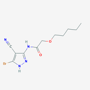 N-(5-bromo-4-cyano-1H-pyrazol-3-yl)-2-pentoxyacetamide