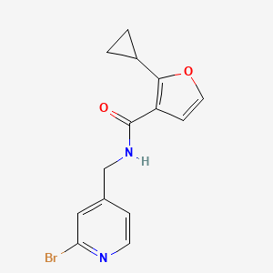 N-[(2-bromopyridin-4-yl)methyl]-2-cyclopropylfuran-3-carboxamide