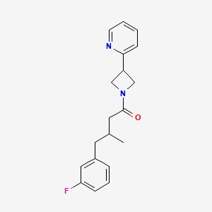 4-(3-Fluorophenyl)-3-methyl-1-(3-pyridin-2-ylazetidin-1-yl)butan-1-one