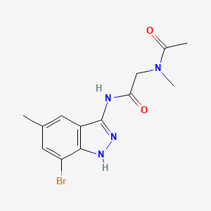 2-[acetyl(methyl)amino]-N-(7-bromo-5-methyl-1H-indazol-3-yl)acetamide