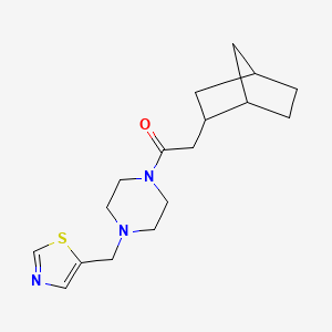 2-(2-Bicyclo[2.2.1]heptanyl)-1-[4-(1,3-thiazol-5-ylmethyl)piperazin-1-yl]ethanone