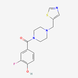 (3-Fluoro-4-hydroxyphenyl)-[4-(1,3-thiazol-5-ylmethyl)piperazin-1-yl]methanone