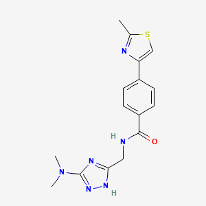 N-[[3-(dimethylamino)-1H-1,2,4-triazol-5-yl]methyl]-4-(2-methyl-1,3-thiazol-4-yl)benzamide