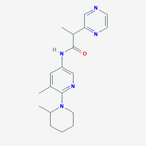 N-[5-methyl-6-(2-methylpiperidin-1-yl)pyridin-3-yl]-2-pyrazin-2-ylpropanamide