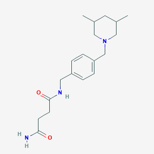 N'-[[4-[(3,5-dimethylpiperidin-1-yl)methyl]phenyl]methyl]butanediamide