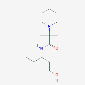 N-(1-hydroxy-4-methylpentan-3-yl)-2-methyl-2-piperidin-1-ylpropanamide