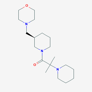 2-methyl-1-[(3R)-3-(morpholin-4-ylmethyl)piperidin-1-yl]-2-piperidin-1-ylpropan-1-one