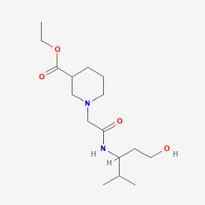 Ethyl 1-[2-[(1-hydroxy-4-methylpentan-3-yl)amino]-2-oxoethyl]piperidine-3-carboxylate