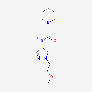 N-[1-(2-methoxyethyl)pyrazol-4-yl]-2-methyl-2-piperidin-1-ylpropanamide