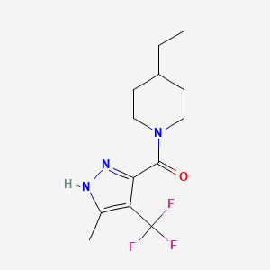 (4-ethylpiperidin-1-yl)-[5-methyl-4-(trifluoromethyl)-1H-pyrazol-3-yl]methanone