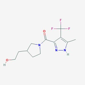 [3-(2-hydroxyethyl)pyrrolidin-1-yl]-[5-methyl-4-(trifluoromethyl)-1H-pyrazol-3-yl]methanone