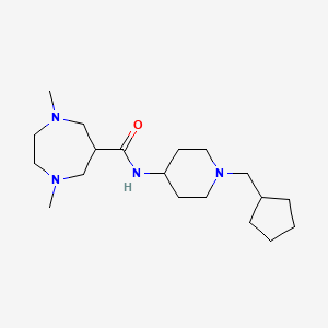 N-[1-(cyclopentylmethyl)piperidin-4-yl]-1,4-dimethyl-1,4-diazepane-6-carboxamide