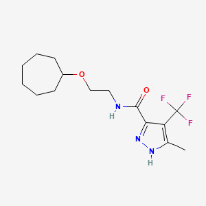 N-(2-cycloheptyloxyethyl)-5-methyl-4-(trifluoromethyl)-1H-pyrazole-3-carboxamide