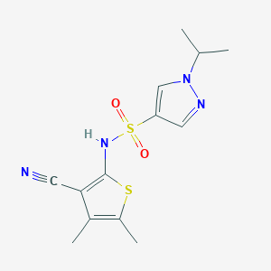 N-(3-cyano-4,5-dimethylthiophen-2-yl)-1-propan-2-ylpyrazole-4-sulfonamide