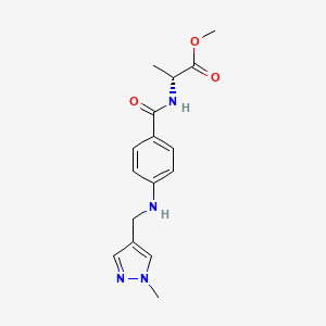 methyl (2R)-2-[[4-[(1-methylpyrazol-4-yl)methylamino]benzoyl]amino]propanoate