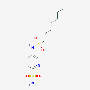 5-(Heptylsulfonylamino)pyridine-2-sulfonamide