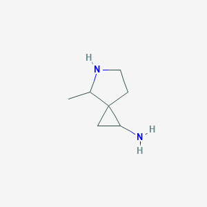 molecular formula C7H14N2 B069949 4-Methyl-5-azaspiro[2.4]heptan-2-amine CAS No. 174073-84-8