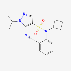 N-(2-cyanophenyl)-N-cyclobutyl-1-propan-2-ylpyrazole-4-sulfonamide