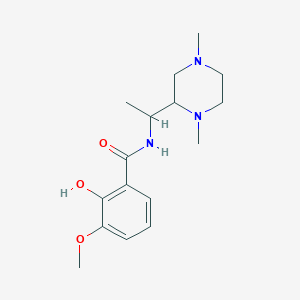 N-[1-(1,4-dimethylpiperazin-2-yl)ethyl]-2-hydroxy-3-methoxybenzamide