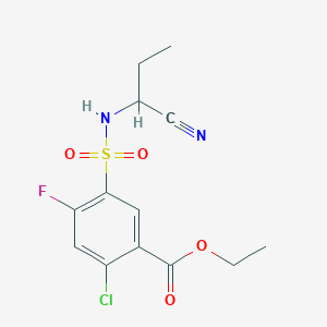 Ethyl 2-chloro-5-(1-cyanopropylsulfamoyl)-4-fluorobenzoate