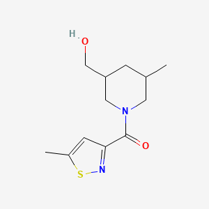 [3-(Hydroxymethyl)-5-methylpiperidin-1-yl]-(5-methyl-1,2-thiazol-3-yl)methanone