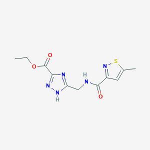 ethyl 5-[[(5-methyl-1,2-thiazole-3-carbonyl)amino]methyl]-1H-1,2,4-triazole-3-carboxylate