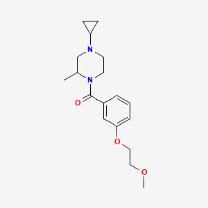 (4-Cyclopropyl-2-methylpiperazin-1-yl)-[3-(2-methoxyethoxy)phenyl]methanone