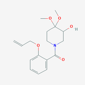 (3-Hydroxy-4,4-dimethoxypiperidin-1-yl)-(2-prop-2-enoxyphenyl)methanone