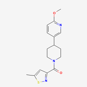 [4-(6-Methoxypyridin-3-yl)piperidin-1-yl]-(5-methyl-1,2-thiazol-3-yl)methanone