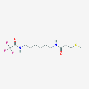 2-methyl-3-methylsulfanyl-N-[6-[(2,2,2-trifluoroacetyl)amino]hexyl]propanamide