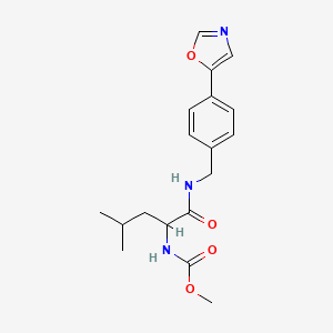 methyl N-[4-methyl-1-[[4-(1,3-oxazol-5-yl)phenyl]methylamino]-1-oxopentan-2-yl]carbamate