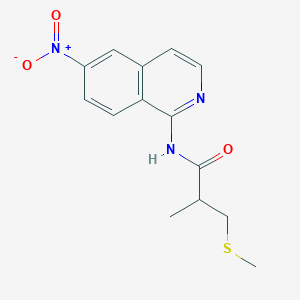 2-methyl-3-methylsulfanyl-N-(6-nitroisoquinolin-1-yl)propanamide