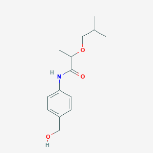 N-[4-(hydroxymethyl)phenyl]-2-(2-methylpropoxy)propanamide