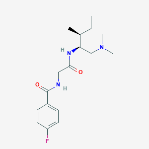 N-[2-[[(2S,3S)-1-(dimethylamino)-3-methylpentan-2-yl]amino]-2-oxoethyl]-4-fluorobenzamide