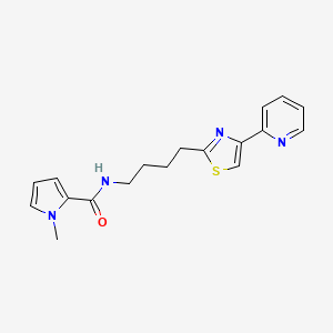 1-methyl-N-[4-(4-pyridin-2-yl-1,3-thiazol-2-yl)butyl]pyrrole-2-carboxamide