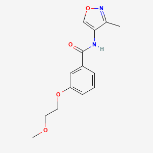 3-(2-methoxyethoxy)-N-(3-methyl-1,2-oxazol-4-yl)benzamide