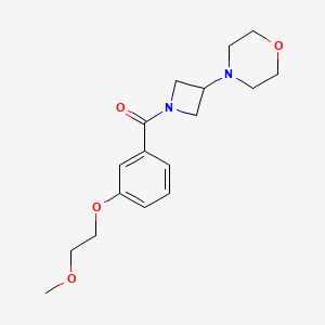 [3-(2-Methoxyethoxy)phenyl]-(3-morpholin-4-ylazetidin-1-yl)methanone