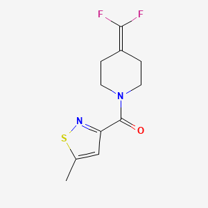 [4-(Difluoromethylidene)piperidin-1-yl]-(5-methyl-1,2-thiazol-3-yl)methanone