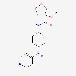 3-methoxy-N-[4-(pyridin-4-ylamino)phenyl]oxolane-3-carboxamide