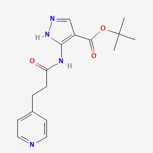 tert-butyl 5-(3-pyridin-4-ylpropanoylamino)-1H-pyrazole-4-carboxylate