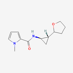 1-methyl-N-[(1R,2R)-2-(oxolan-2-yl)cyclopropyl]pyrrole-2-carboxamide