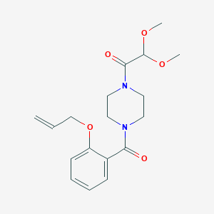 2,2-Dimethoxy-1-[4-(2-prop-2-enoxybenzoyl)piperazin-1-yl]ethanone