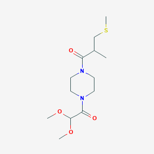 1-[4-(2,2-Dimethoxyacetyl)piperazin-1-yl]-2-methyl-3-methylsulfanylpropan-1-one