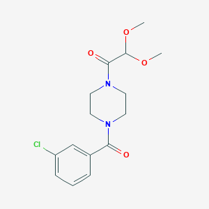 1-[4-(3-Chlorobenzoyl)piperazin-1-yl]-2,2-dimethoxyethanone