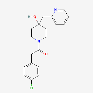 2-(4-Chlorophenyl)-1-[4-hydroxy-4-(pyridin-2-ylmethyl)piperidin-1-yl]ethanone